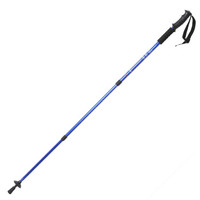 霞光 户外登山杖铝合金手杖三节可折叠拐杖直柄减震手杖 301 蓝色
