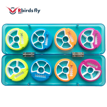 任鸟飞 Rbirdsfly） 主线组盒 彩色硅胶线轴多功能钓鱼线圈盒 鱼线子线盒 垂钓用品渔具配件 大8轴 RBF306