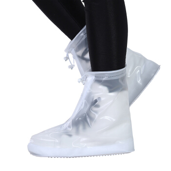 野人部落 雨鞋套 雨靴雨鞋男女通用防水雨天防滑鞋套加厚耐磨透明雨靴 XL码（41-42）