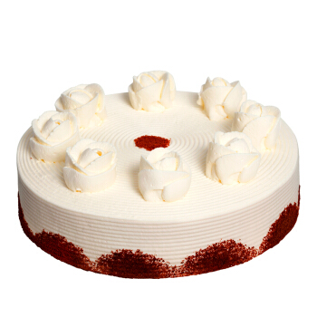  蔓越莓红丝绒创意水果MCAKE新鲜奶油生日MCAKE 1磅 同城配送