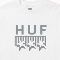 HUF BLACKOUT DBC 男式星星图案印花长袖T恤