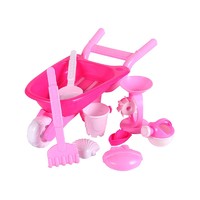 迷彤屋 兒童中號沙灘玩具手推車組合 粉色