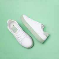 Feiyue飞跃 女鞋 超纤皮休闲百搭粉色 绿色 小白 板鞋 FY-8160 白绿 39