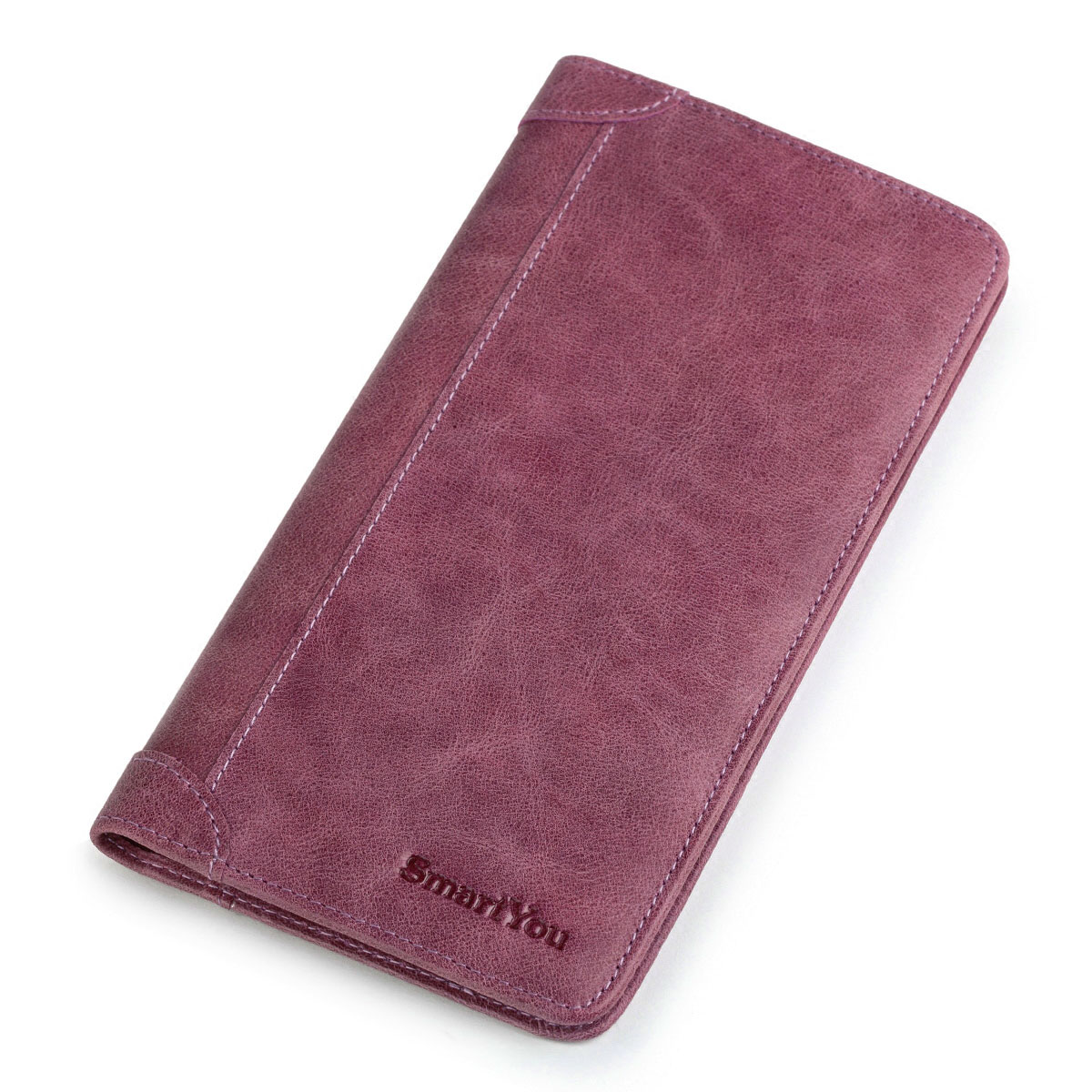 SMARTYOU 以爱为铭 女士个性时尚小清新防盗刷长款超薄软皮卡包 1503AP