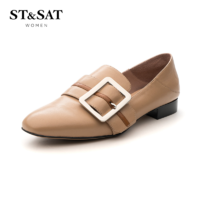 星期六（ST&SAT;）SS91111049 羊皮革金屬飾扣深口單鞋