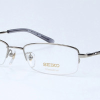 SEIKO 精工 H01061 男士纯钛半框镜架+明月1.60折射率镜片