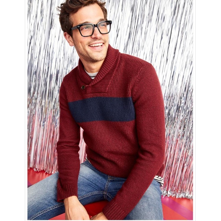 Old Navy 000377105 男士长袖针织衫