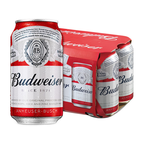 商品budweiser 百威 小麦啤酒 (330ml,6,≥3.1°%vol,听装,9.7°p)