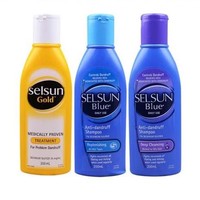 Selsun 洗发水 控油去屑止痒 黄瓶+蓝盖+紫盖 组合装 200ml*3瓶