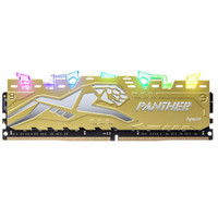 Apacer 宇瞻 黑豹 RGB灯条  DDR4  台式机内存 金色 2666  16G(8G*2)