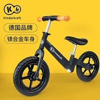 KinderKraft 德国 滑步车儿童平衡车无脚踏单车自行车 两轮踏行车10寸 2-3-6岁 镁合金轻量款 (橙充气)