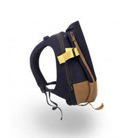 Cote&Ciel 法国双肩包笔记本电脑包防水书包潮流设计男女背包Isar新款2019 环保帆布 深蓝+棕色 28025 15英寸