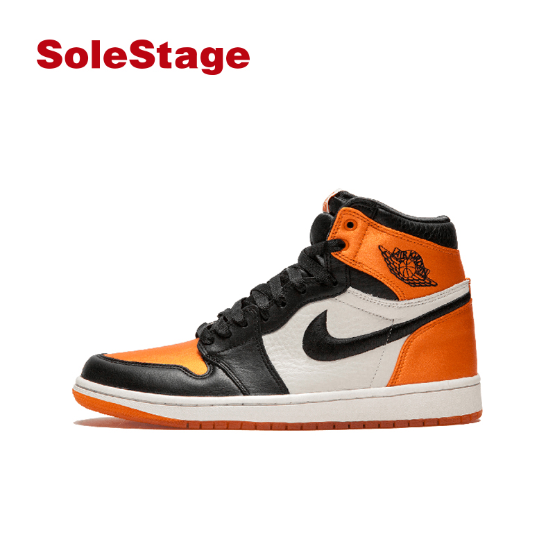 Air Jordan 1 Satin Backboard AJ1黑橙丝绸扣碎AV3725-010 (39)