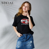 WHO．A．U WHRP823C45 女士印花T恤