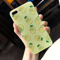 苹果x手机壳全包防摔iphonex个性创意xr绿色xsmax香蕉牛奶iphone7plus新款i8p男女6s磨砂浮雕6