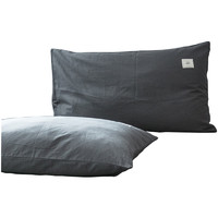 全棉纯棉枕套一对装水洗棉枕头套双人单人夏季纯色枕芯套48x74cm