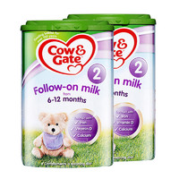Cow&Gate;牛栏 婴幼儿奶粉 二段(6-12个月) 800g *2件