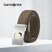 Samsonite/新秀丽皮带男士休闲商务皮带腰带版扣皮带 浅棕色BW5 110CM