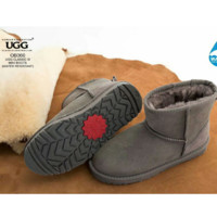 OZWEAR UGG 防水羊皮毛一体加绒雪地短靴（灰色）