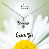 Lilycharmed 银色女王蜂项链