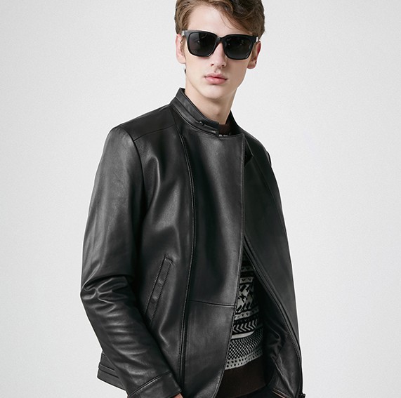 SELECTED 思莱德 418410511 男士绵羊皮立领皮衣