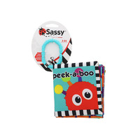SASSY美国婴儿 柔软布书识字  摇摆床挂件安抚玩具0个月以上