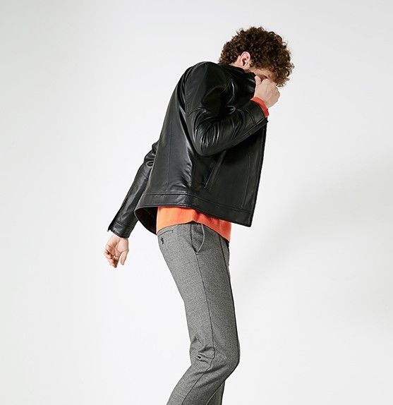 SELECTED 思莱德 418410510 男士绵羊皮立领皮衣