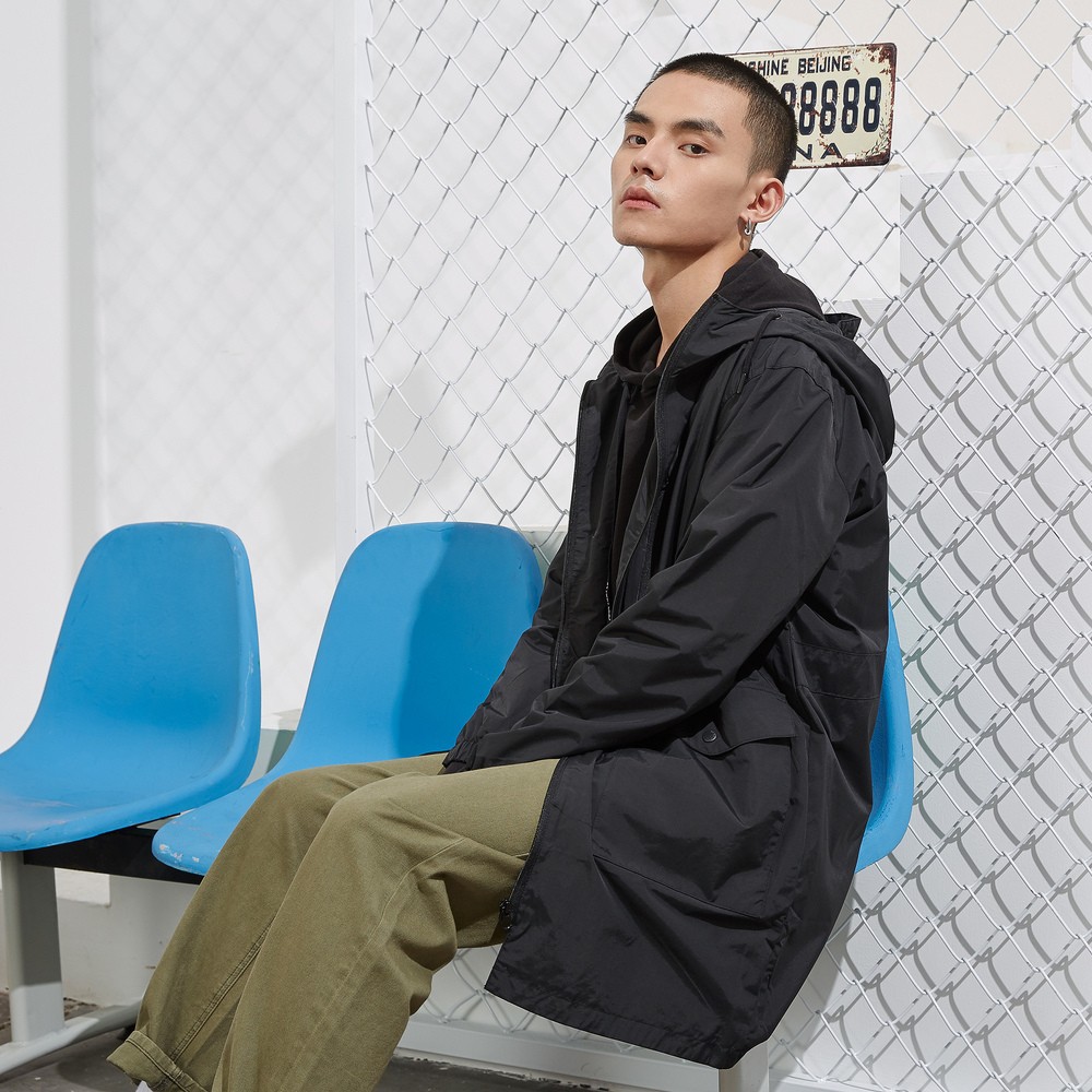 Meters bonwe 美特斯邦威 999957 男士工装风衣