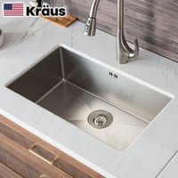 美国克劳思（KRAUS）304手工水槽单槽水池洗碗槽洗菜盆台下盆CKHU100 710x430不含龙头