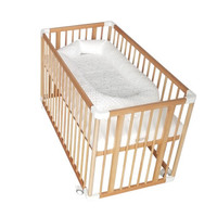 ForU日式实木婴儿床进口榉木宝宝床多功能拼接大床新生儿小床bb床 积木屋婴儿床（小）+ 第一站床中床