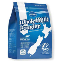 宝贝 AUSBAO全脂奶粉新西兰原装进口成人牛奶粉900g中老年青少年奶粉