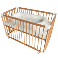 ForU日式实木婴儿床进口榉木宝宝床多功能拼接大床新生儿小床bb床 积木屋婴儿床（大）+ 第一站床中床