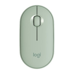 罗技(logitech)pebble 鹅卵石超薄便携 无线静音鼠标 薄荷绿