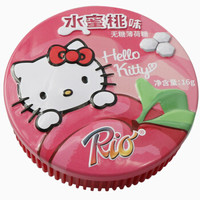 Rio 瑞欧无糖薄荷糖圆盒 HelloKitty联名款16g（水蜜桃味）口香糖 新品 *21件