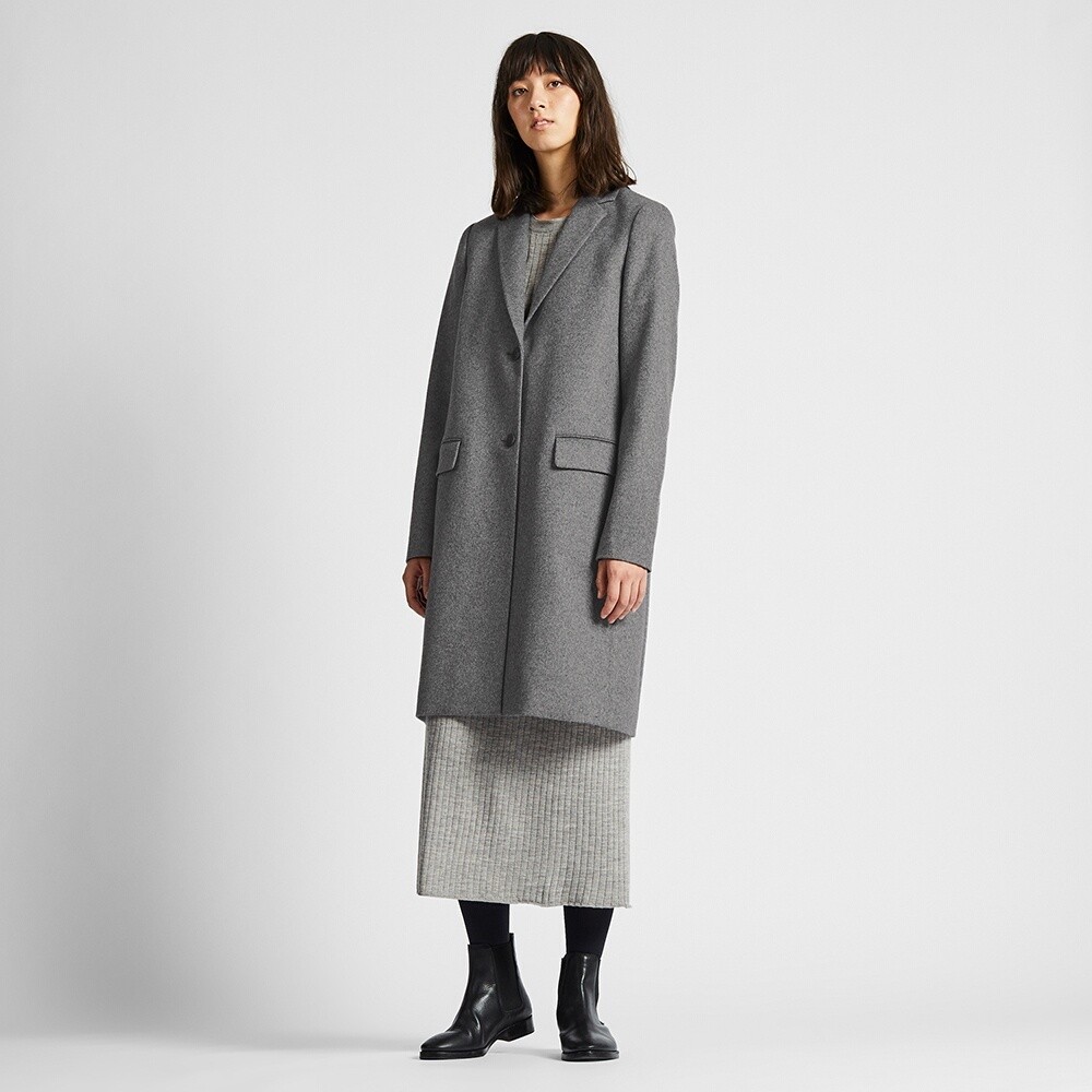 UNIQLO 优衣库 420229 女士羊毛羊绒混纺大衣