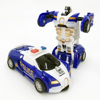 麦酷迪 变形玩具金刚5 汽车机器人 蓝色警车随机1只装