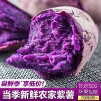 现挖紫薯番薯山芋农家新鲜果蔬菜香蜜甜薯板栗紫心小红薯包邮