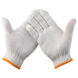 新越昌晖劳保手套加厚耐磨 白线手套防护手套 高密度工地工作纱手套