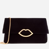 LULU GUINNESS Velvet Half Covered Lip Issy 女士手提包