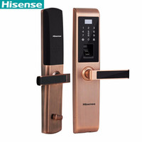 海信( Hisense )E3C智能指纹密码门锁 家用防盗门电子锁 通用霸王门锁体手机APP远程控制 红古铜
