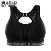 英国Shock Absorber高强度运动透气排汗薄衬垫全包裹减震文胸 黑色（经典款） 70/32A