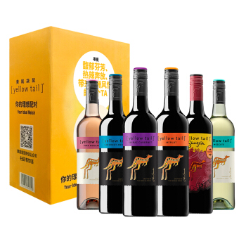 黄尾袋鼠（Yellow Tail）红白葡萄酒 组合套装 750ml*6瓶