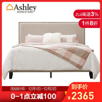 Ashley爱室丽美式简约现代布艺床软包床1.8米双人床主卧轻奢床1.5米