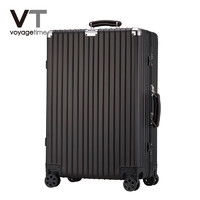 voyagetime时尚铝镁合金属拉杆箱万向轮20寸旅行登机箱全铝行李箱