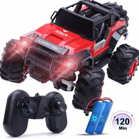 儿童玩具 遥控车玩具越野车悍马 漂移充电遥控汽车模型 男孩玩具 31厘米越野车 红