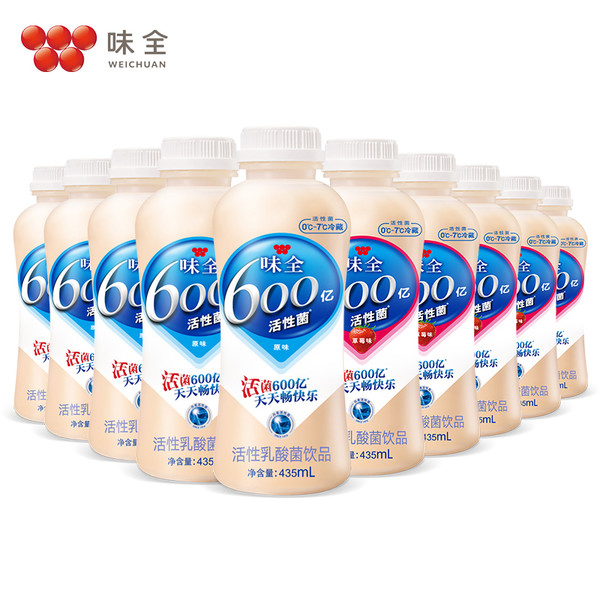 商品weichuan味全活性乳酸菌饮料原味435ml5草莓味435ml5
