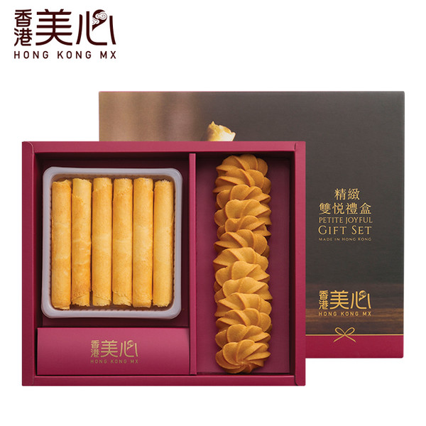 商品中国香港美心双悦蛋卷曲奇饼干礼盒休闲零食特产糕点送礼礼包手信