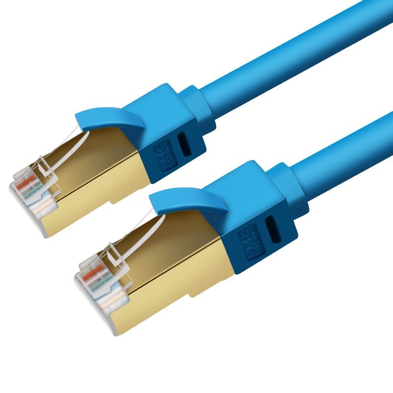 JH 晶华 七类万兆网线 双屏蔽 蓝色 15米