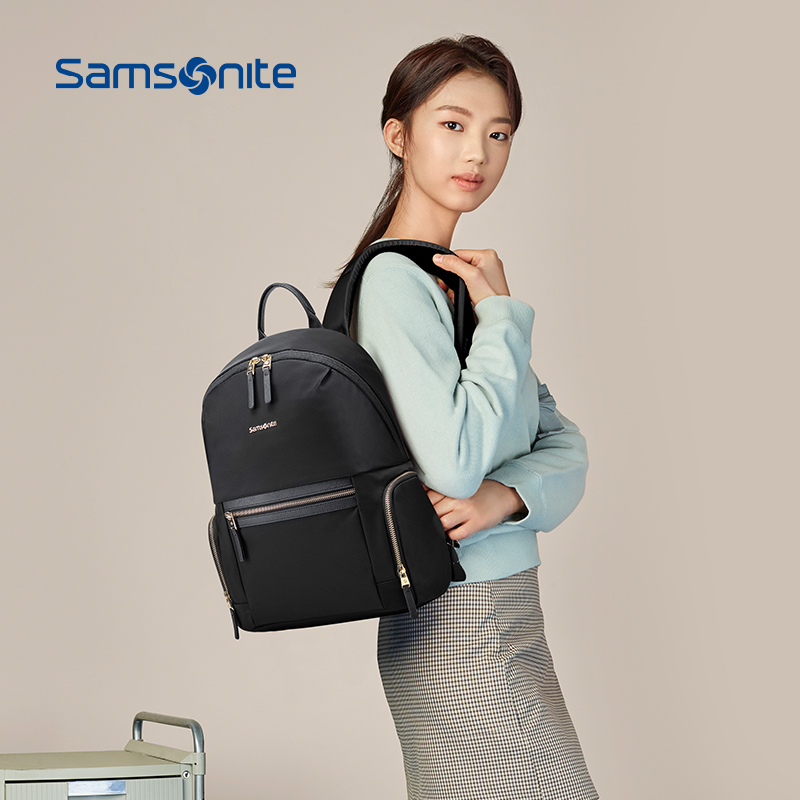samsonite/新秀丽13寸电脑包女士通勤双肩包时尚轻便背包 ts2