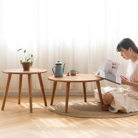 北欧风格家具全实木圆茶几桌椅组合小户型简约现代客厅圆桌